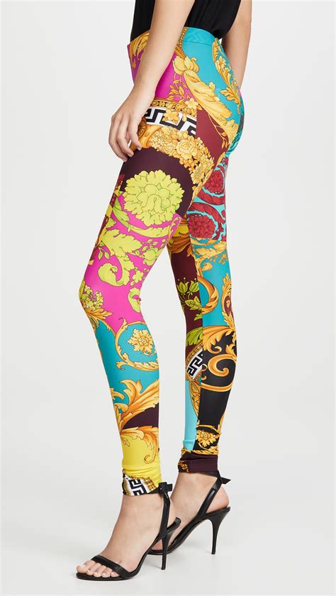 versace printed leggings|versace jeans skinny legging.